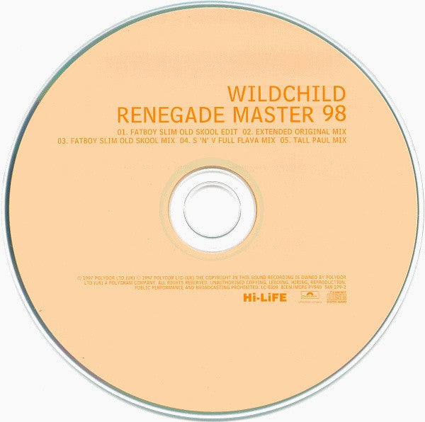 Wildchild - Renegade Master 98 - Used CD image 4
