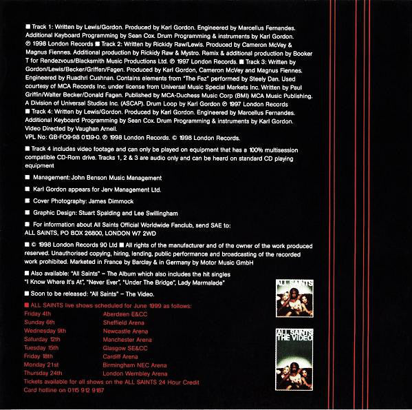 All Saints - Bootie Call - Used CD image 9