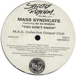 Mass Syndicate - You Don't Know - Used Vinyl 12" image 1