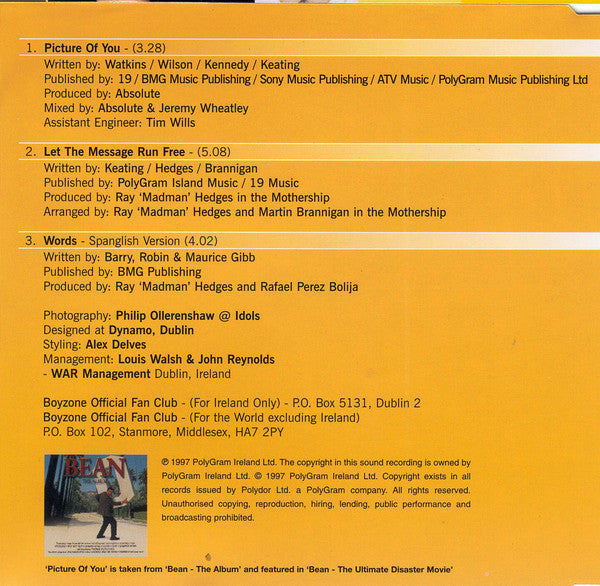 Boyzone - Picture Of You - Used CD image 5
