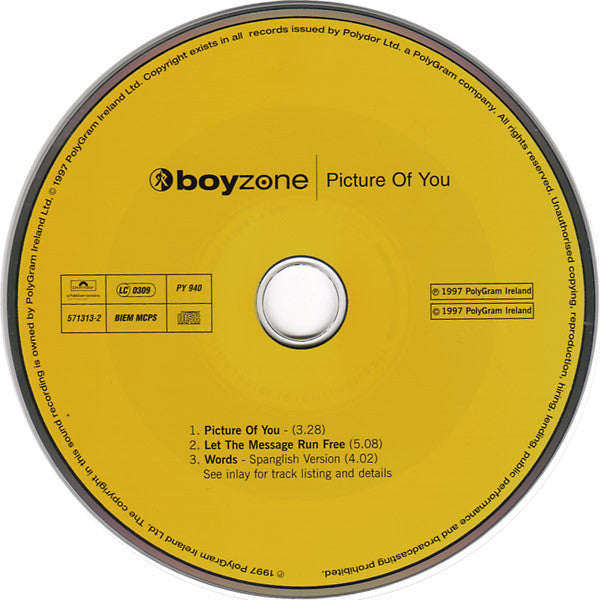 Boyzone - Picture Of You - Used CD image 6