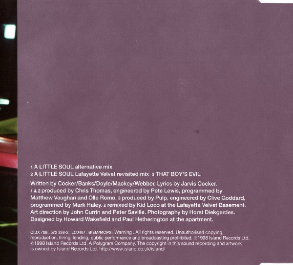 Pulp - A Little Soul - Used CD image 5