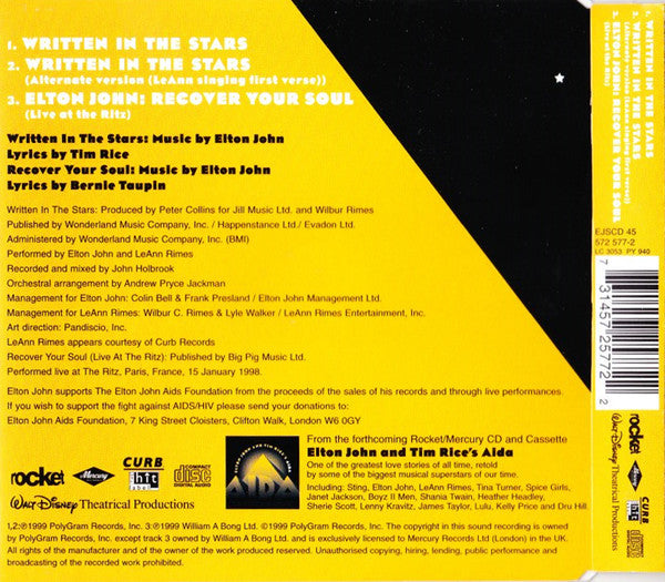 Elton John - Written In The Stars - Used CD image 5