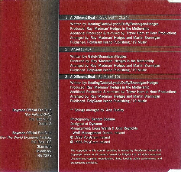 Boyzone - A Different Beat - Used CD image 3