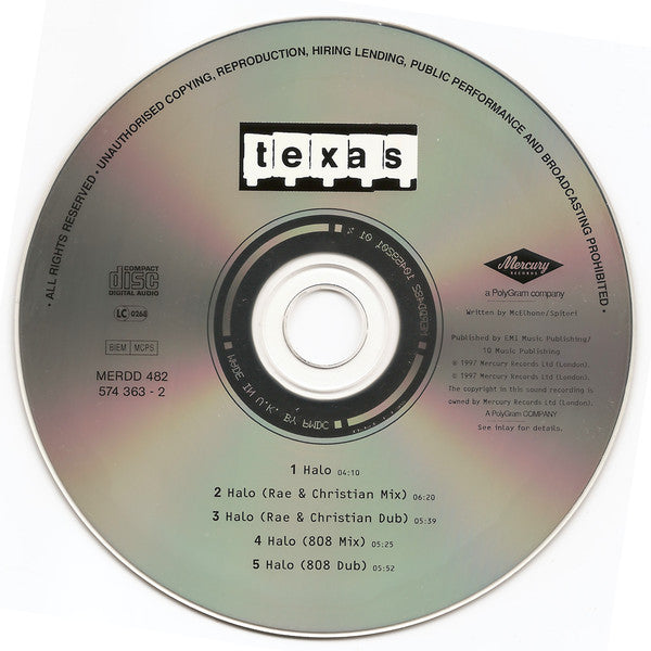 Texas - Halo - Used CD image 8