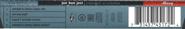 Jon Bon Jovi - Midnight In Chelsea - Used CD image 4