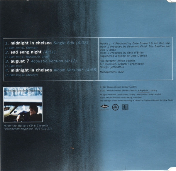 Jon Bon Jovi - Midnight In Chelsea - Used CD image 8