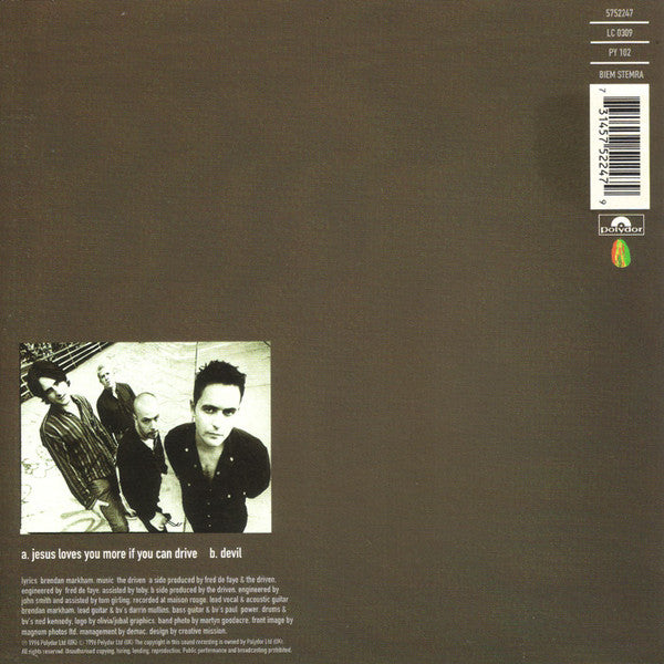 Driven - Jesus Loves You More If You Can Drive - Used Vinyl Record 7" image 2