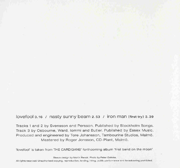 Cardigans - Lovefool - Used CD image 3