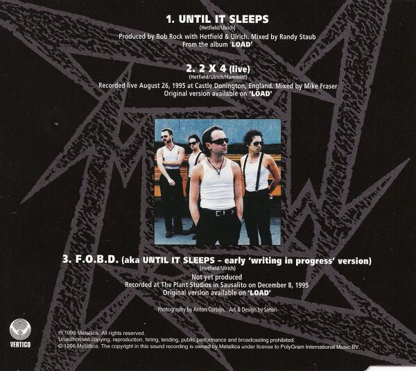 Metallica - Until It Sleeps - Used CD image 3