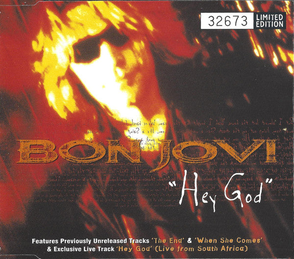 Bon Jovi - Hey God - Used CD image 1