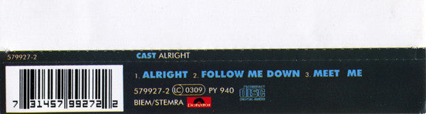 Cast - Alright - Used CD image 3
