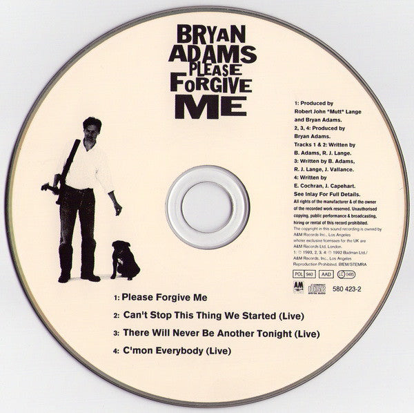 Bryan Adams - Please Forgive Me - Used CD image 7