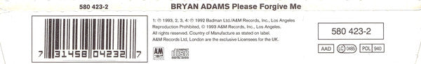 Bryan Adams - Please Forgive Me - Used CD image 9