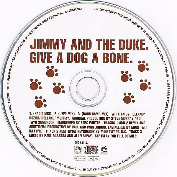 Jimmy And The Duke - Give A Dog A Bone - Used CD image 3