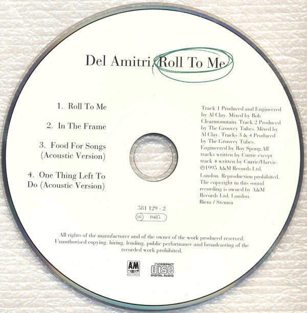 Del Amitri - Roll To Me - Used CD image 9