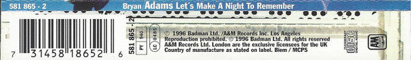 Bryan Adams - Let's Make A Night To Remember - Used CD image 9