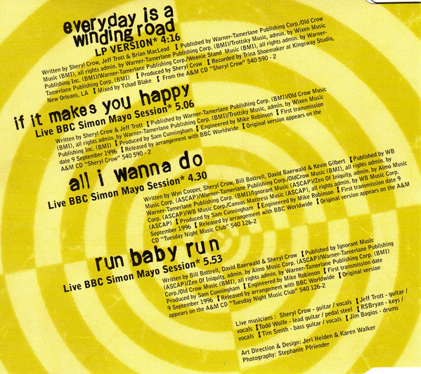 Sheryl Crow - Everyday Is A Winding Road - Used CD image 9