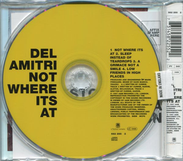 Del Amitri - Not Where Its At - Used CD image 2
