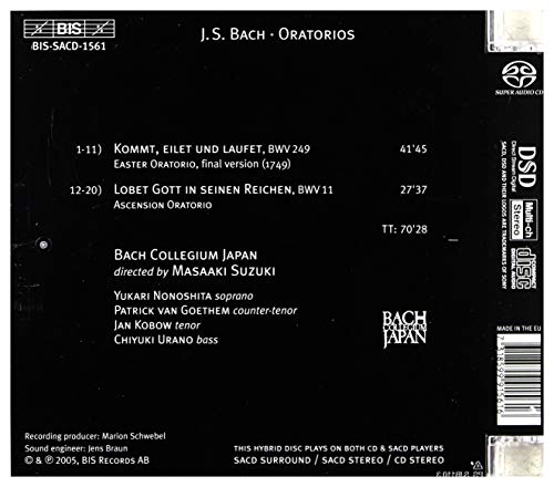Johann Sebastian Bac - Easter Oratorio · Ascension Oratorio - CD image 2