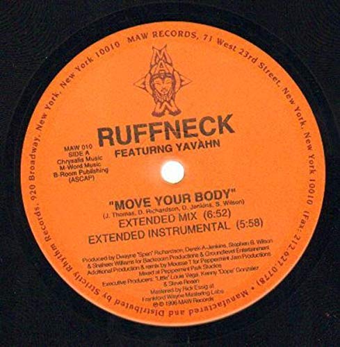 Ruffneck Featuring Y - Move Your Body - Used Vinyl 12" image 1