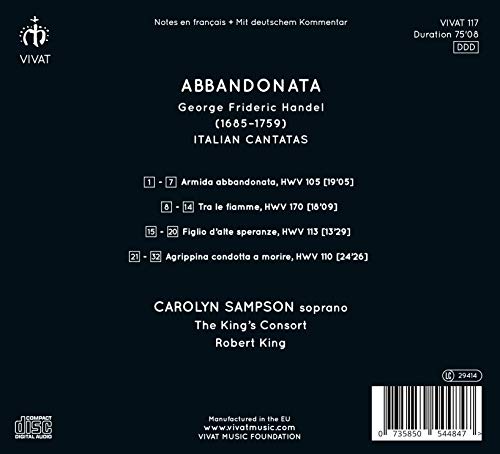 George Frideric Hand - Abbandonata: Handel Italian Cantatas - CD image 2