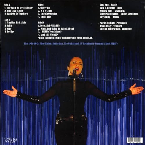 SADE - Live 1984-09-21 Ahoy Hallen. Rotterdam - Vinyl Record image 4