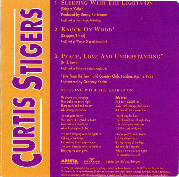 Curtis Stigers - Sleeping With The Lights On - Used CD image 4