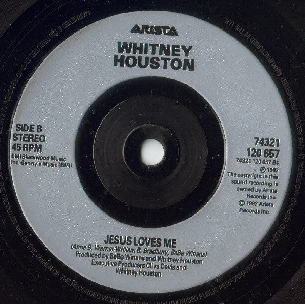 Whitney Houston - I Will Always Love You - Used Vinyl Record 7" image 4