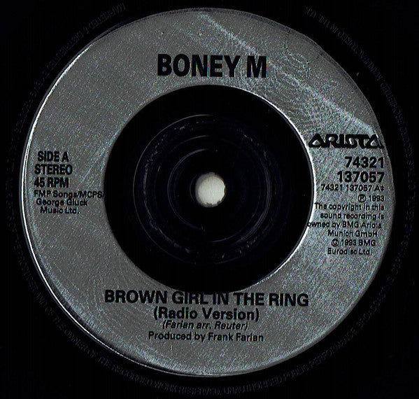Boney M. - Brown Girl In The Ring (Remix '93) - Used Vinyl Record 7" image 7