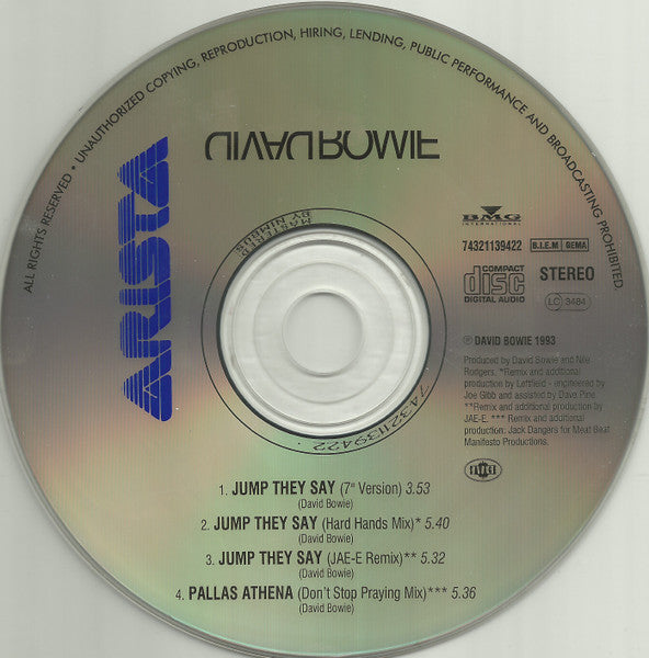 David Bowie - Jump They Say - Used CD image 3