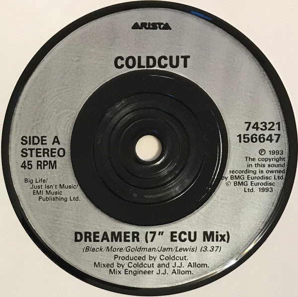 Coldcut - Dreamer - Used Vinyl Record 7" image 3