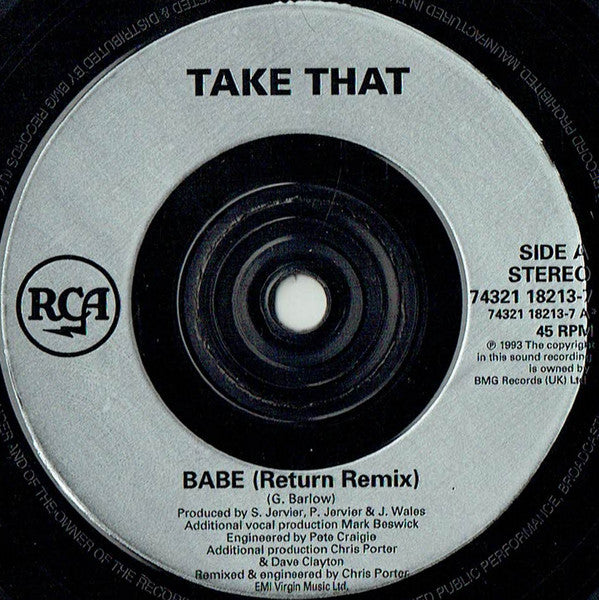 Take That - Babe - Used Vinyl Record 7" image 10