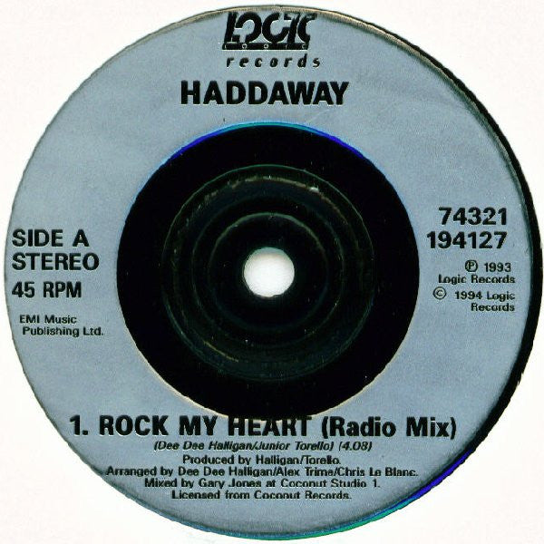 Haddaway - Rock My Heart - Used Vinyl Record 7" image 3