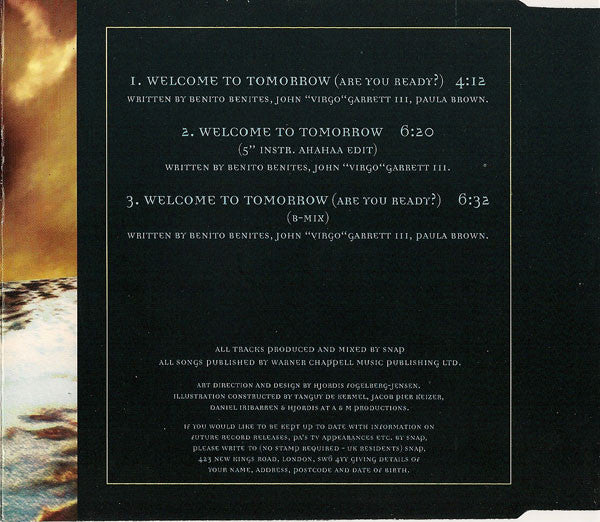 Snap! - Welcome To Tomorrow - Used CD image 4