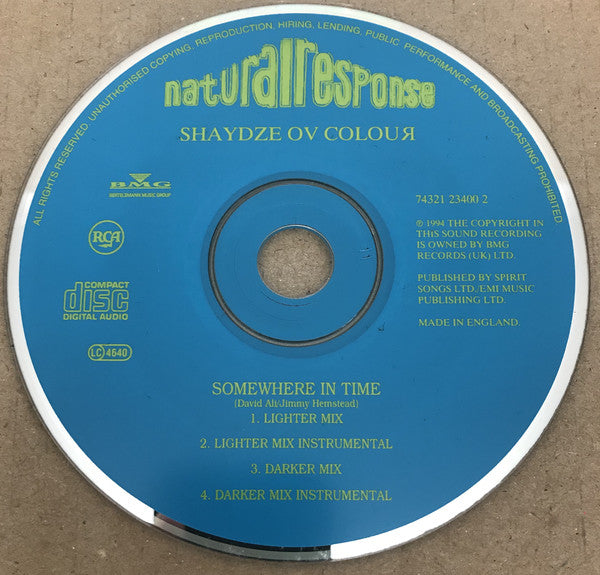 Shaydze Ov Colour - Somewhere In Time - Used CD image 6