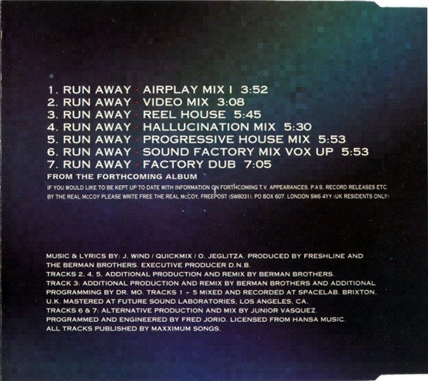 Real McCoy - Run Away - Used CD image 5