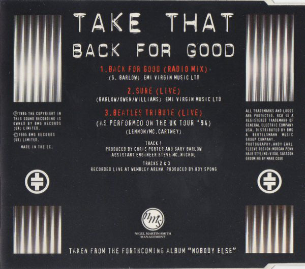Take That - Back For Good - Used CD image 8