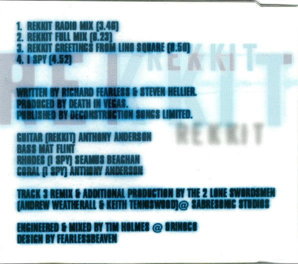 Death In Vegas - Rekkit - Used CD image 2
