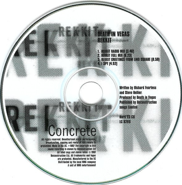 Death In Vegas - Rekkit - Used CD image 3