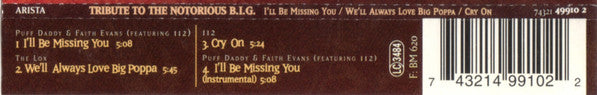 Puff Daddy - Tribute To The Notorious B.I.G. - Used CD image 8