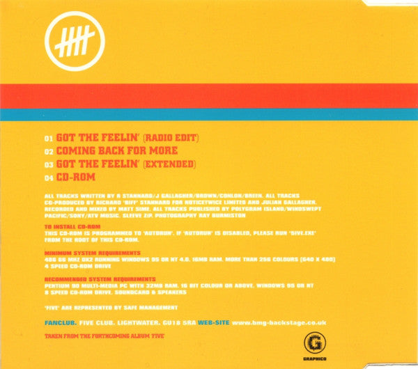 Five - Got The Feelin' - Used CD image 7