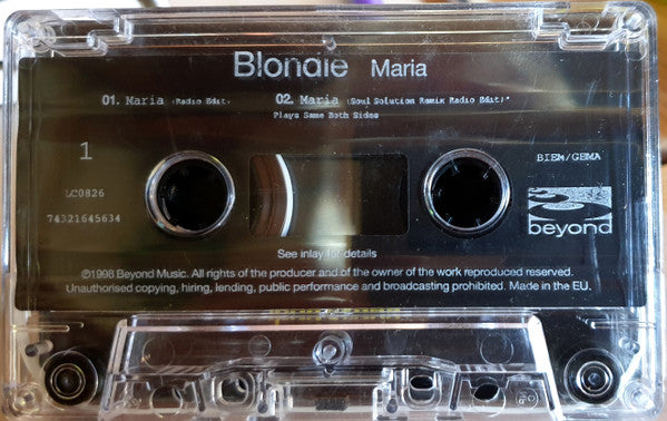 Blondie - Maria - Used Cassette image 3