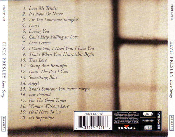 Elvis Presley - Love Songs - Used CD image 2