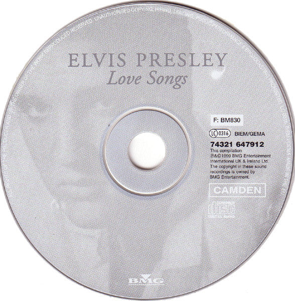 Elvis Presley - Love Songs - Used CD image 3