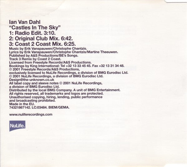 Ian Van Dahl - Castles In The Sky - Used CD image 2