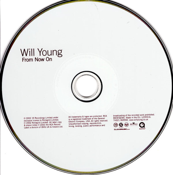 Will Young - From Now On - Used CD image 3