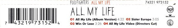Foo Fighters - All My Life - CD image 4