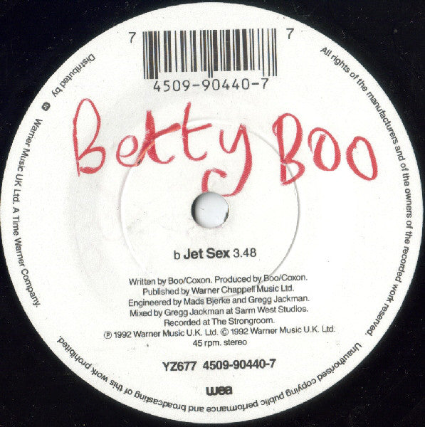 Betty Boo - Let Me Take You There - Used Vinyl Record 7" image 9