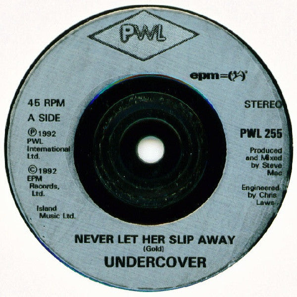Undercover - Never Let Her Slip Away - Used Vinyl Record 7" image 3
